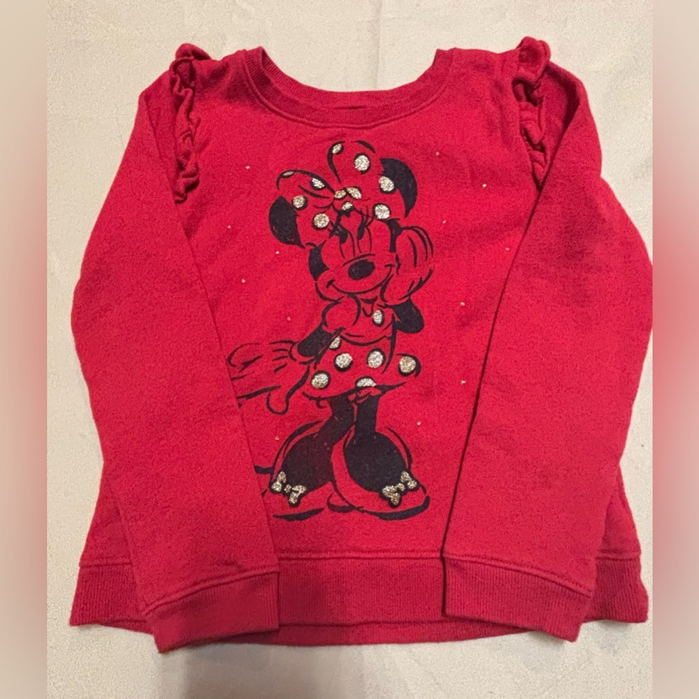 Disney Red Minnie Mouse‎ Sweatshirt with Ruffles